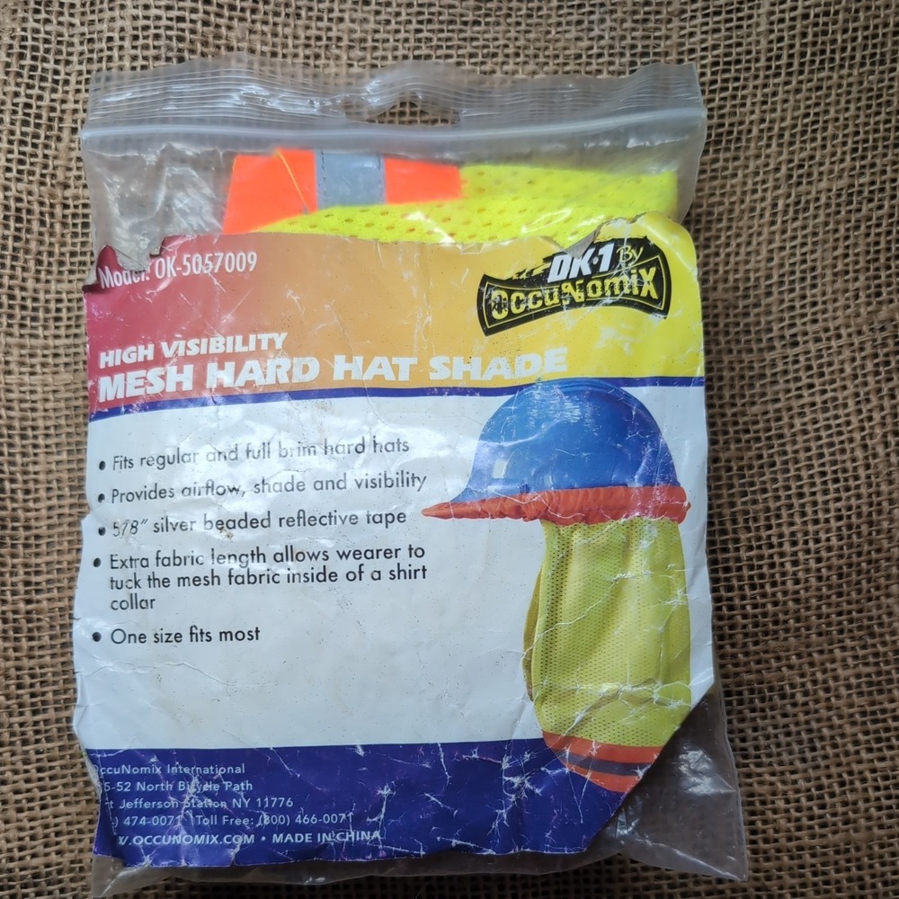 OccuNomix OK-5057009 Hard Hat Sun Shade Neck Shield High Visibility Mesh 1 Pack
